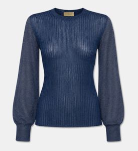 Momoni Metallic Ribbed Knit Sweater, Packshot View