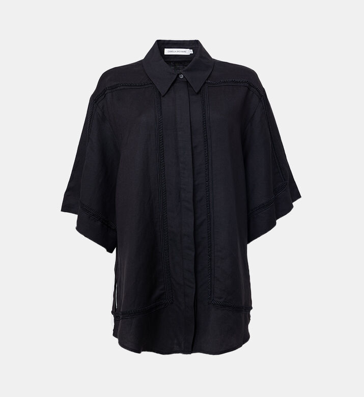 Lace-detail Short-sleeve Shirt