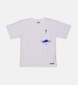 Cotton Pen-print Crewneck T-shirt Cotton Pen-print Crewneck T-shirt