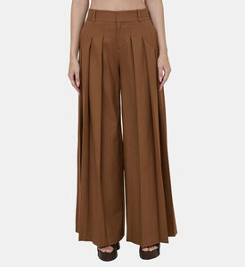 Simon Wide-leg Pleated Trousers
