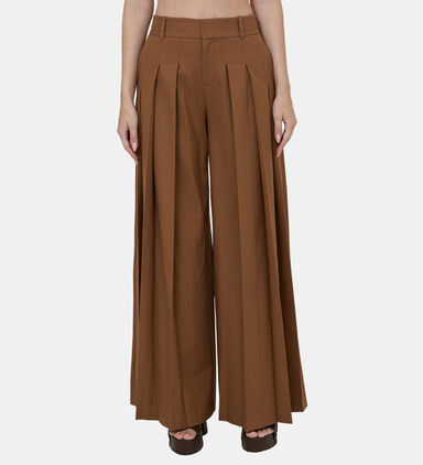 Simon Wide-leg Pleated Trousers
