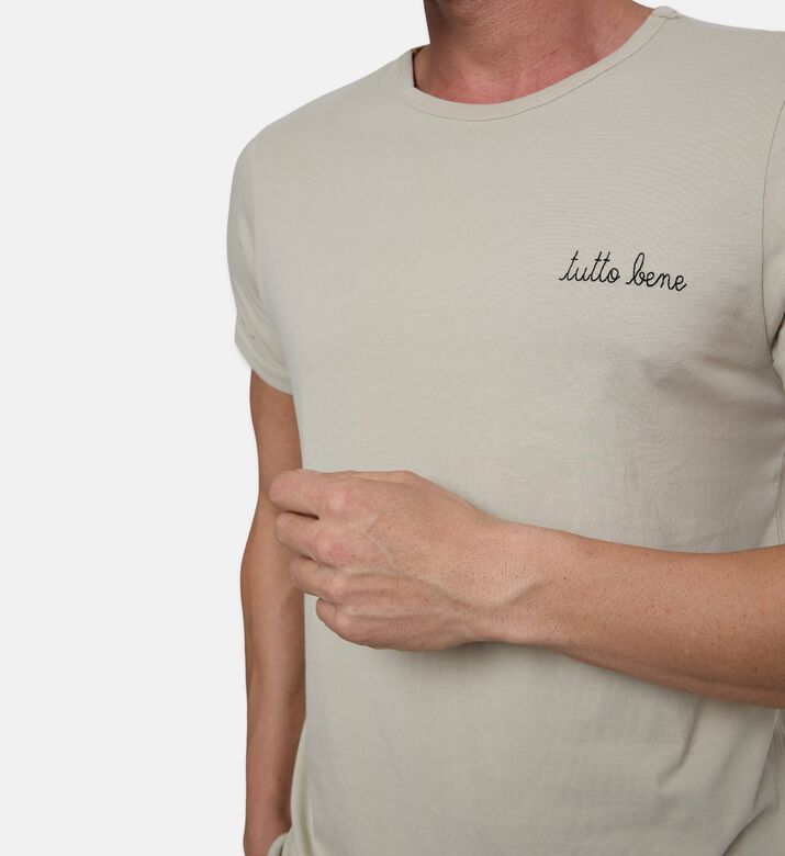 Maison Labiche Tutto Bene Embroidered T-shirt, Model View