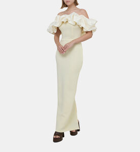 منتفخ قبالة الساتان الكتف مع Bodycon النيوبرين