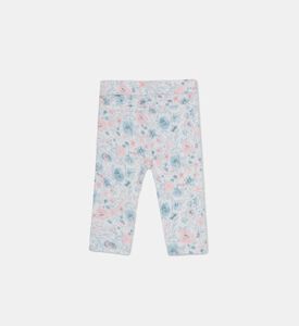Floral-print Snug-fit Pants