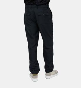 بنطال عريض الساقين بخصر متوسط