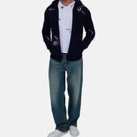 Clash Multi Engraved Zip-up Cardigan