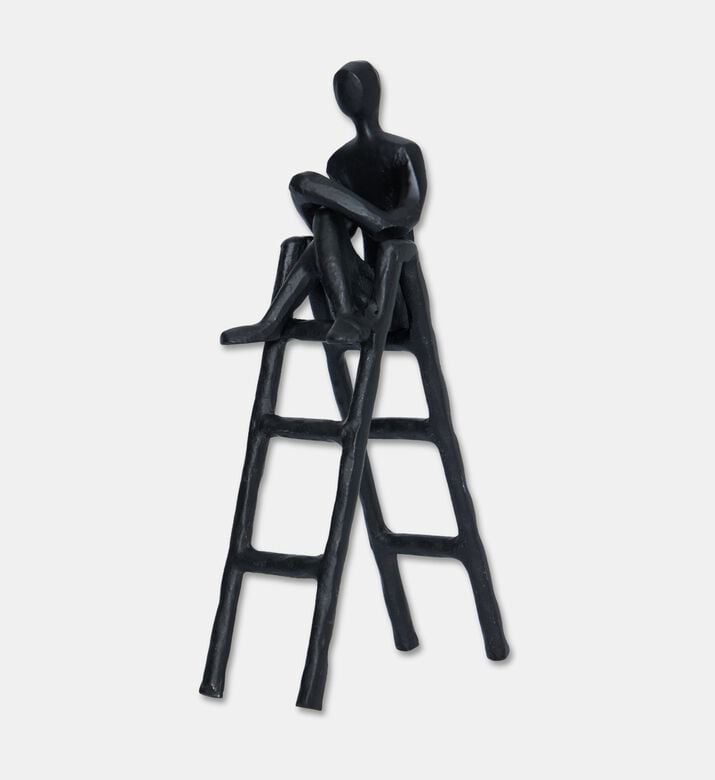 Home Deco and More Ladder Seat Figurine Sculpture, Packshot View