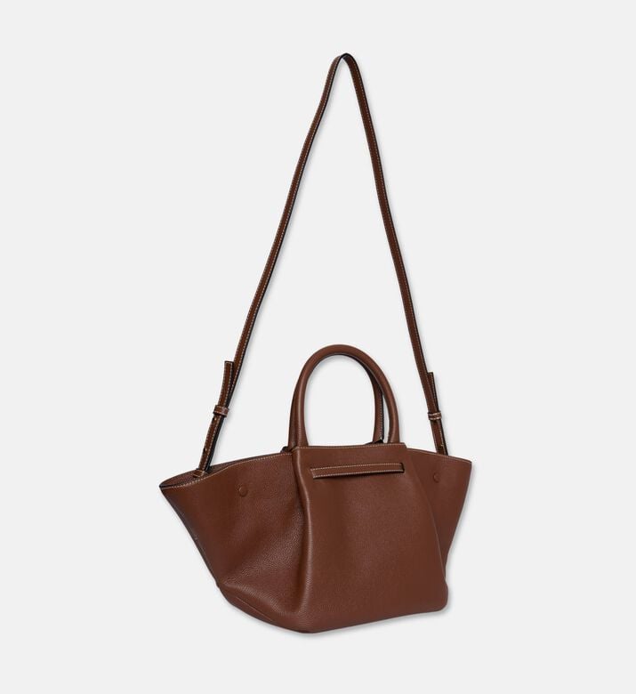 Demellier City-inspired Leather Bag, Light-brown, Packshot View