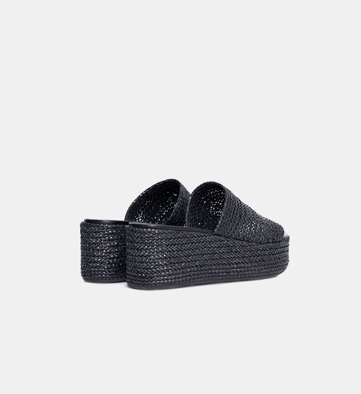 صندل بنعل سميك منسوج