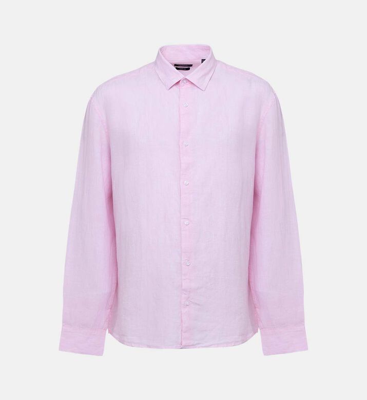 قميص كتان بصف أزرار