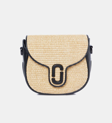 Small Woven Saddle Cross Body Bag