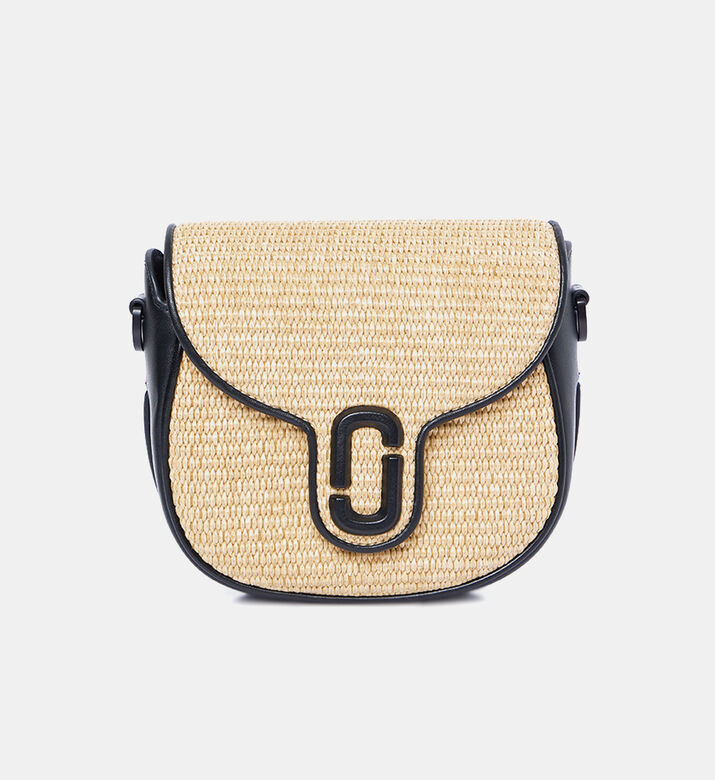 Small Woven Saddle Cross Body Bag