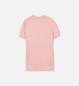 فستان قطن قصير الأكمام وواسع