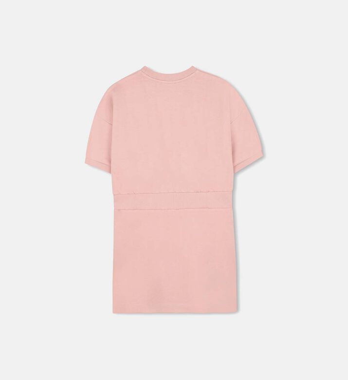 Cotton Short-sleeve Flared Dress