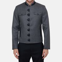 Wool Long-sleeve High Neck Jacket
