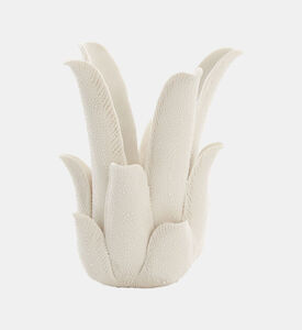 Light and Living Krana Lotus Tealight, Cream, 13.5x17.5-cm, Packshot View
