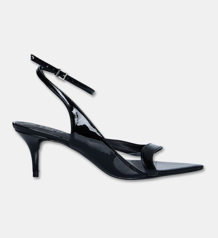 Schutz Patent Strap Kitten-heel Sandals, Black, Eu-39, Packshot View