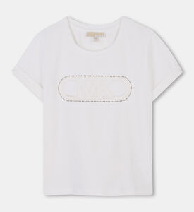 تيشيرت قطن مطرز بشعار