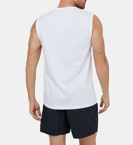 بلوزة بدون أكمام قطن بطبعة لوغو