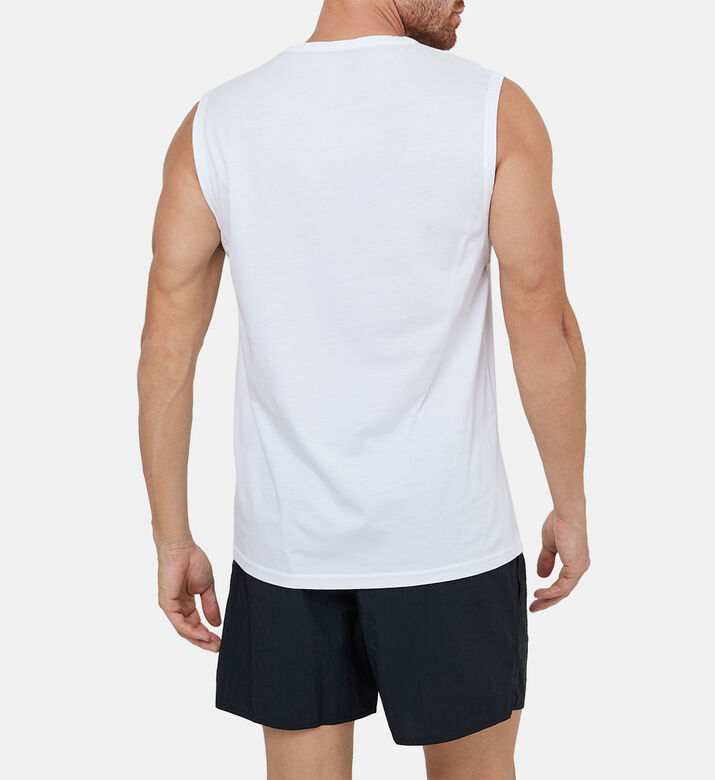 بلوزة بدون أكمام قطن بطبعة لوغو