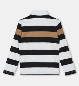 قميص بولو مخطط بأكمام طويلة للصبيان