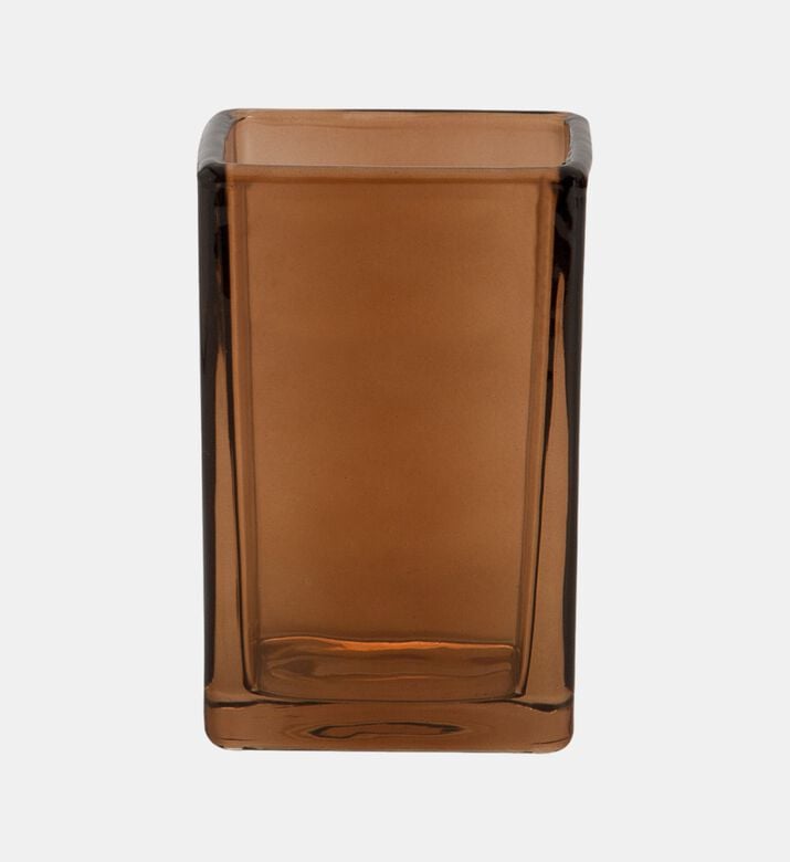 Marrom Glass Toothbrush Holder