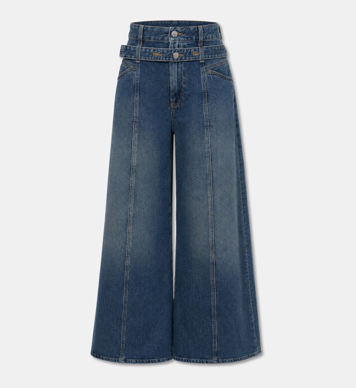 Closed Double-waistband Wide-leg Jeans, Dark-blue, 26, Packshot View