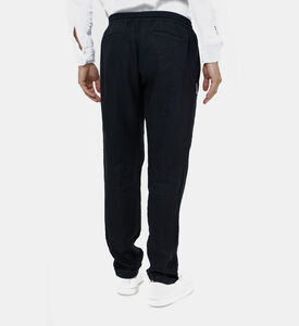 Men Drawstring Elastic Waistband Linen Pants