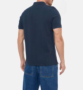 Maison Kitsune Classic Fox-embroidery Polo Shirt, Navy, L, Model View