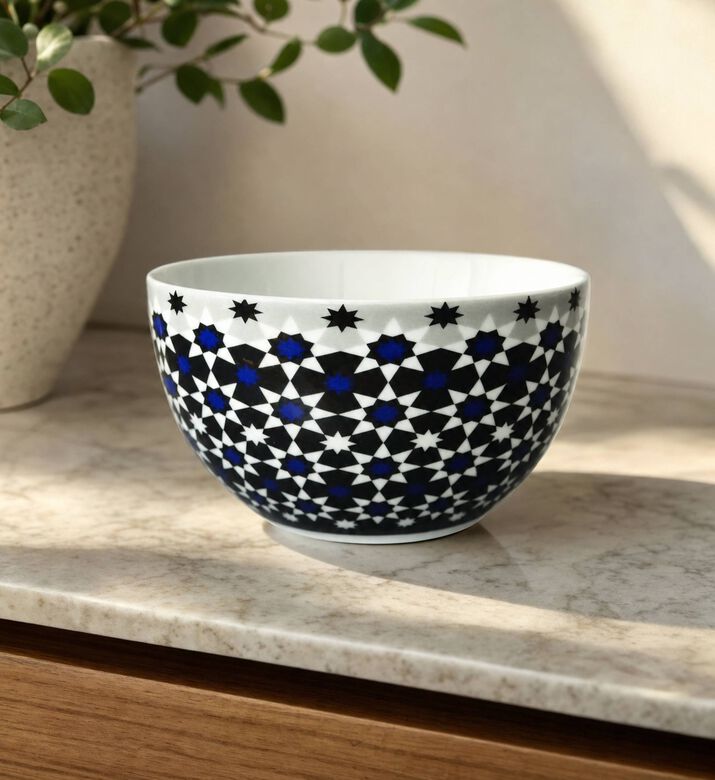 Images D'Orient Kaokab Porcelain Bowl Two-pieces Set - 12 Cm, Model View