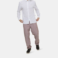 Linen Cotton Elastic Waist Pants