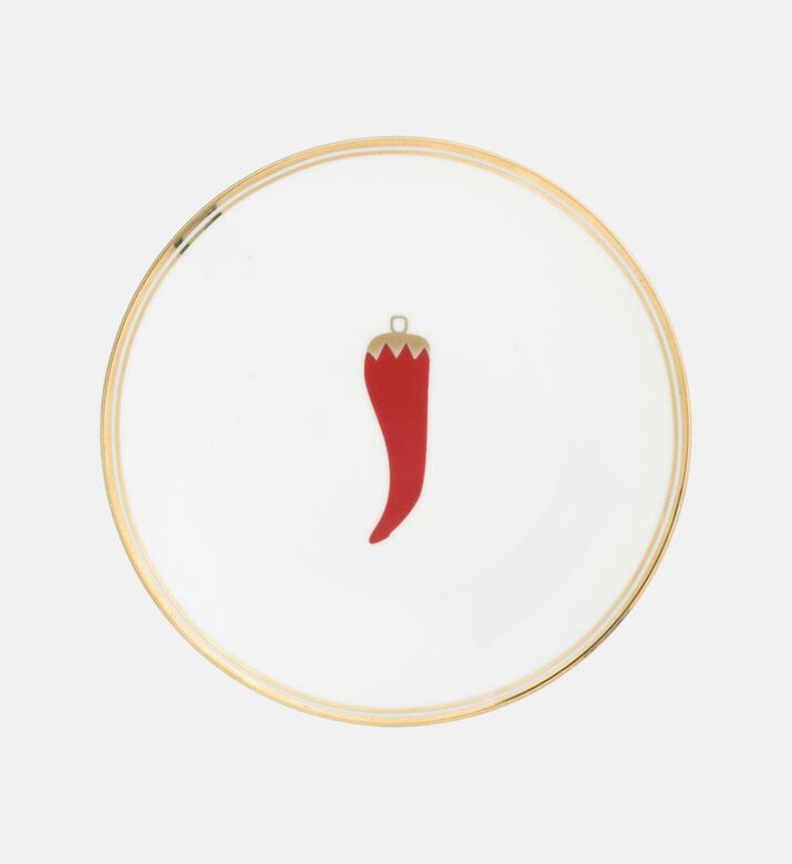 Chili Pepper Printed Ceramic Plate