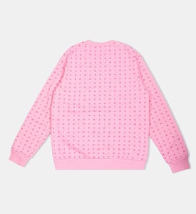 سويت شيرت بطبعة لوغو للبنات الصغيرات