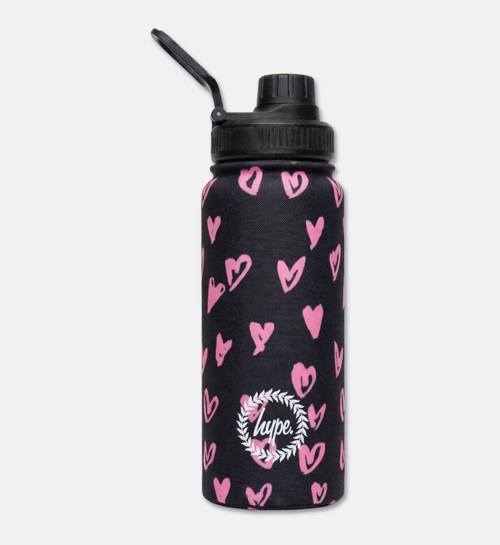 Hype Hype Water Bottle Black Pink, Packshot View