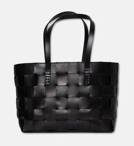 Dragon Diffusion Japan Handwoven Leather Tote Bag, Black, Packshot View