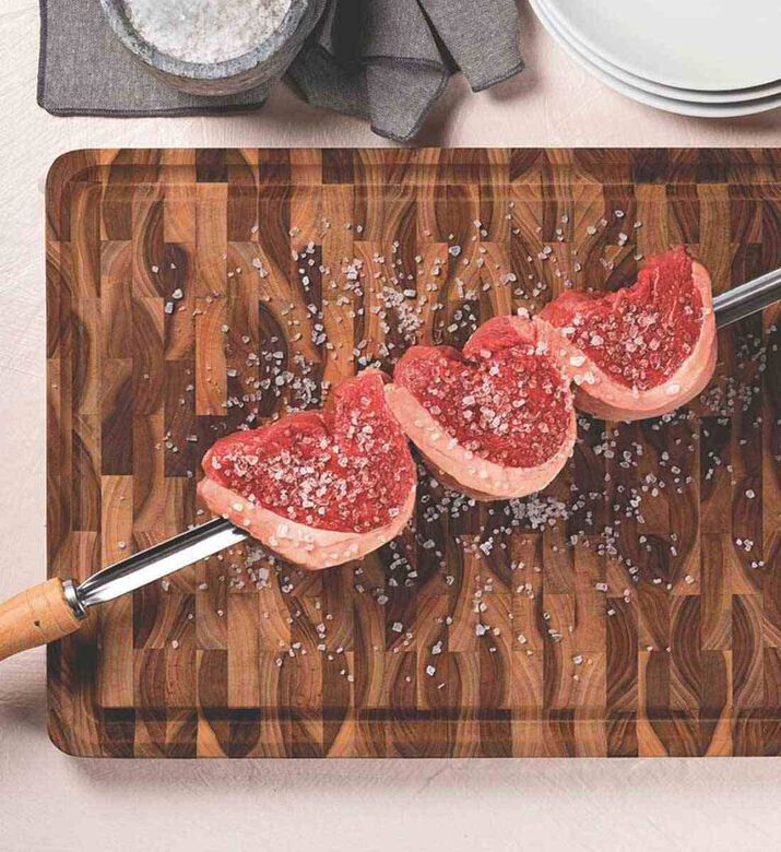 Inverted Wood Barbeque Board - 45 X 35 Cm