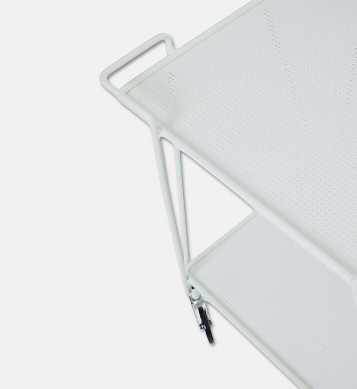 Home Deco and More Horizon Bar Trolly, White, Packshot View