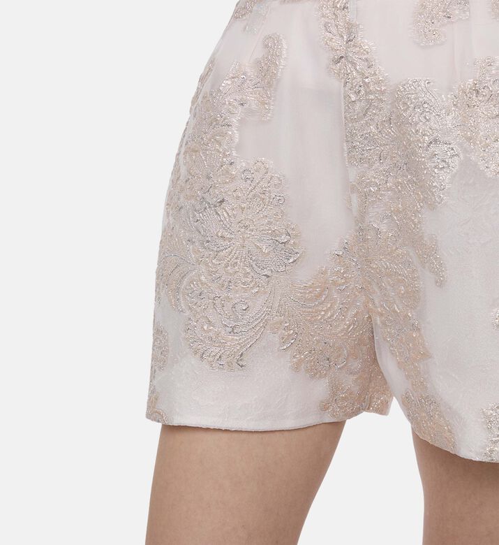 Anouki All-over Metallic Floral Shorts, Model View