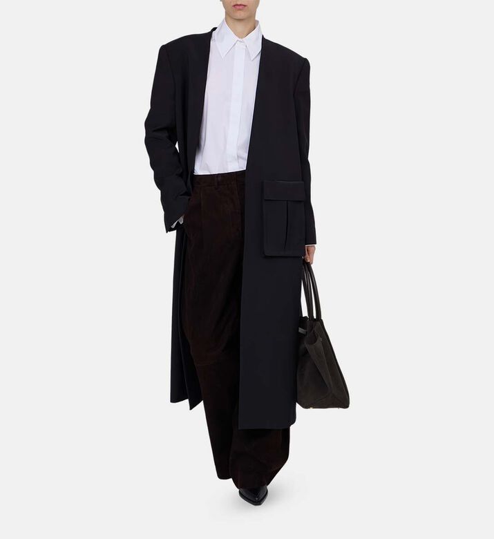 Wide Long-sleeve Oversized Shirt