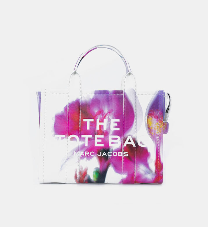 Future Floral Leather Tote Bag