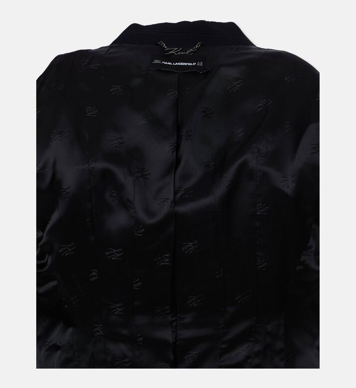 Karl Lagerfeld Single Gold Button Padded Blazer, Packshot View