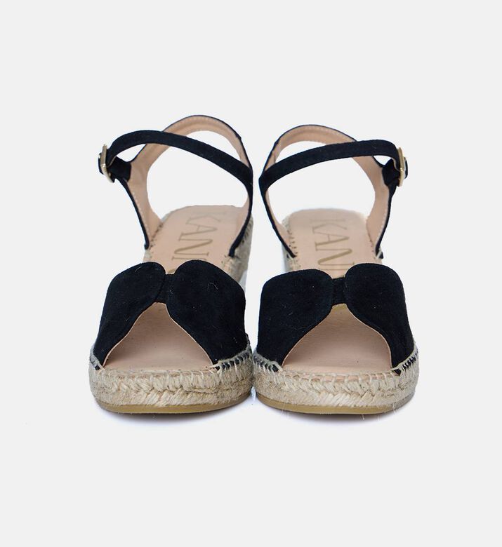 Black Wedge Sandals