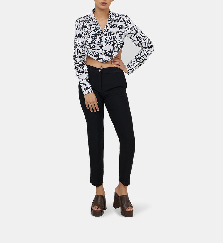 Logoed Band Cigarette Trousers
