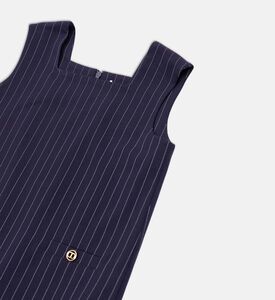 Knit Stripe-print Sleeveless Dress