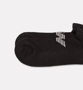 Emporio Armani Logo-print Ankle-cut Socks, Black, Packshot View