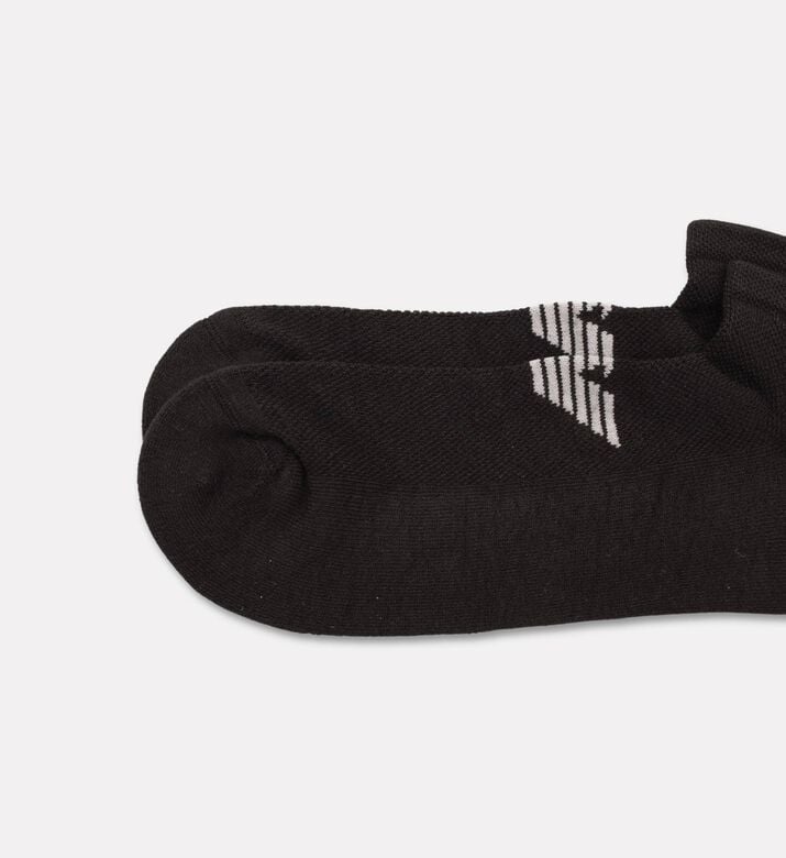 Emporio Armani Logo-print Ankle-cut Socks, Black, Packshot View