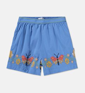 Molo Ally Cross-stitch Butterfly-embroidery Shorts, Packshot View