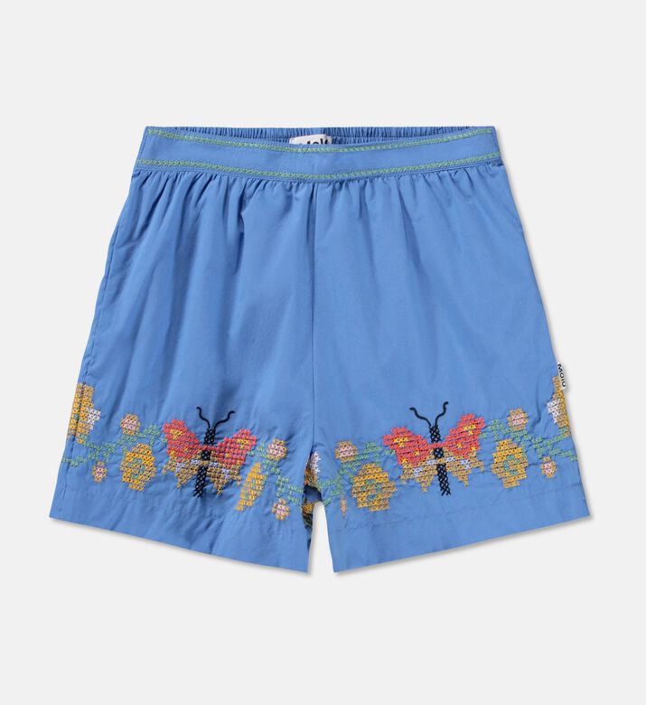 Molo Ally Cross-stitch Butterfly-embroidery Shorts, Packshot View