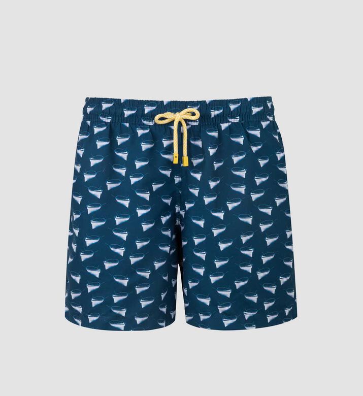 Boats All-over Printed Swim Shorts