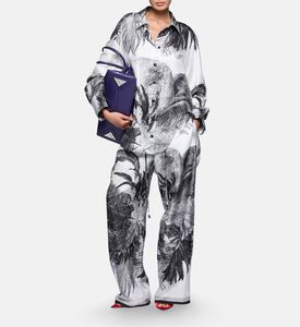 The Attico Abstract-print Button Closure Pants, Model View